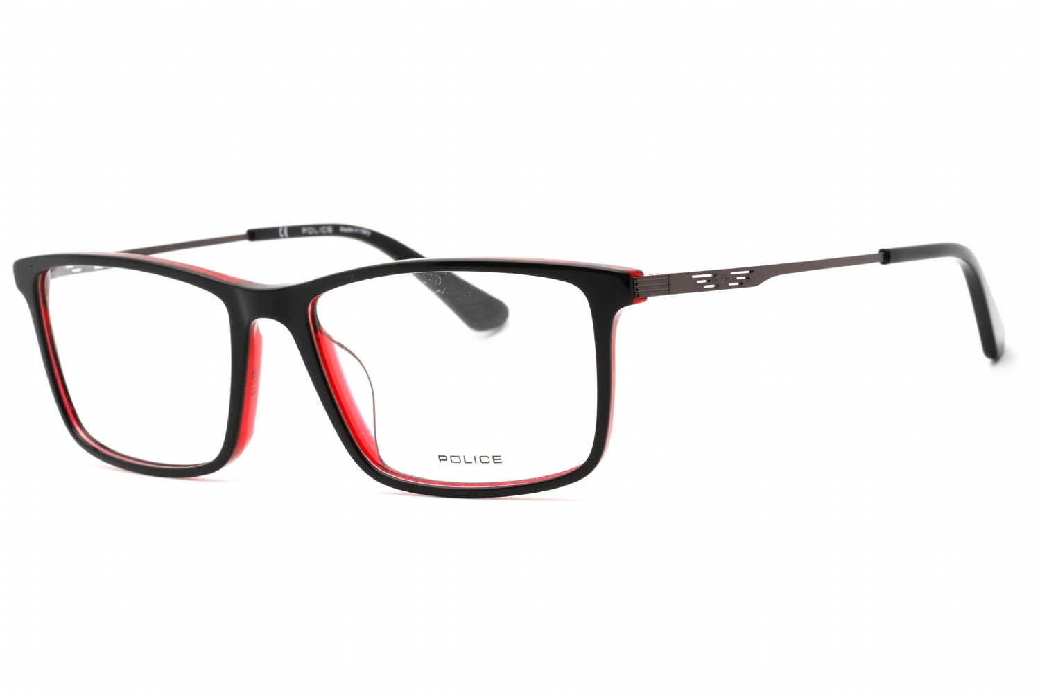 Eyeglasses-Police-VPLD08M-Red-W-Shiny-Black-Top-Clear-Lens-1.jpg POLICE VPLD08M 0P95 - Image 1