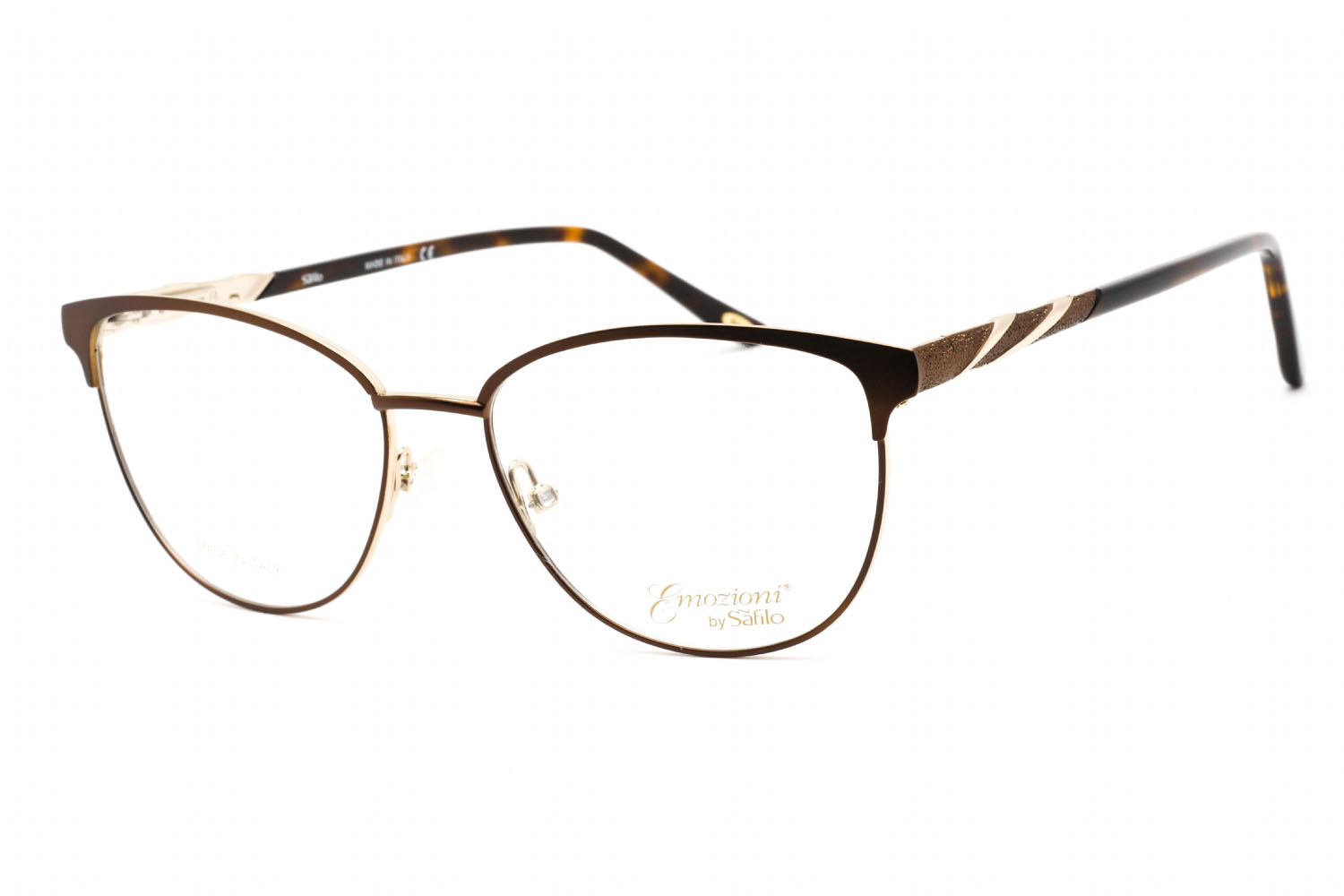 designer-glasses-frames-emozioni-em4399-browngoldcleardemolens-1.jpg EMOZIONI EM 4399 FG4 00 - Image 1